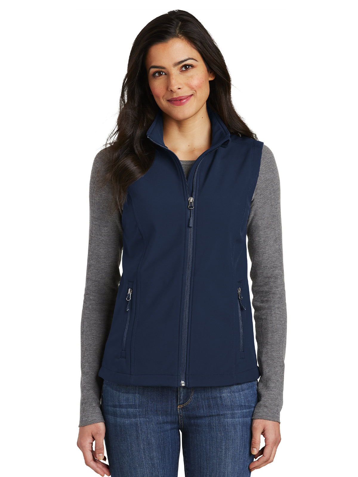 Women's Soft Shell Vest - L325 - Dress Blue Navy