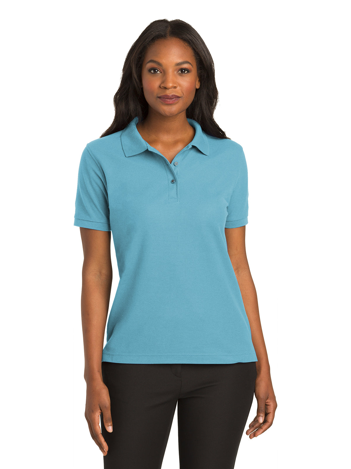 Women's Silk Touch Polo Shirt - L500 - Maui Blue
