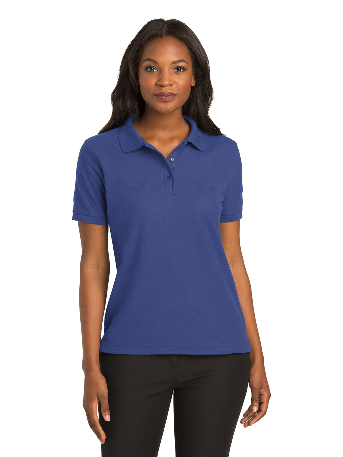 Women's Silk Touch Polo Shirt - L500 - Mediterranean Blue