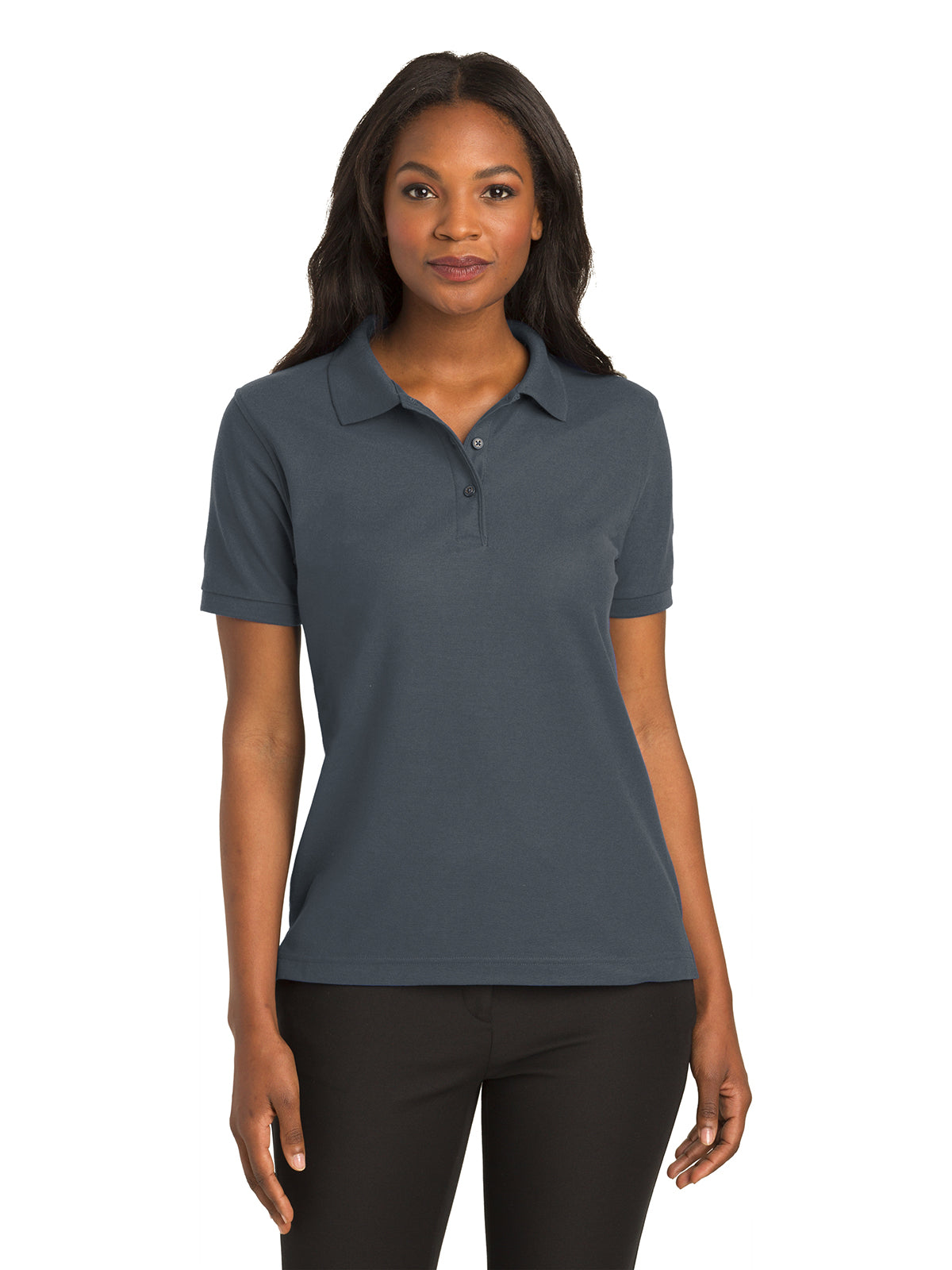 Women's Silk Touch Polo Shirt - L500 - Steel Grey