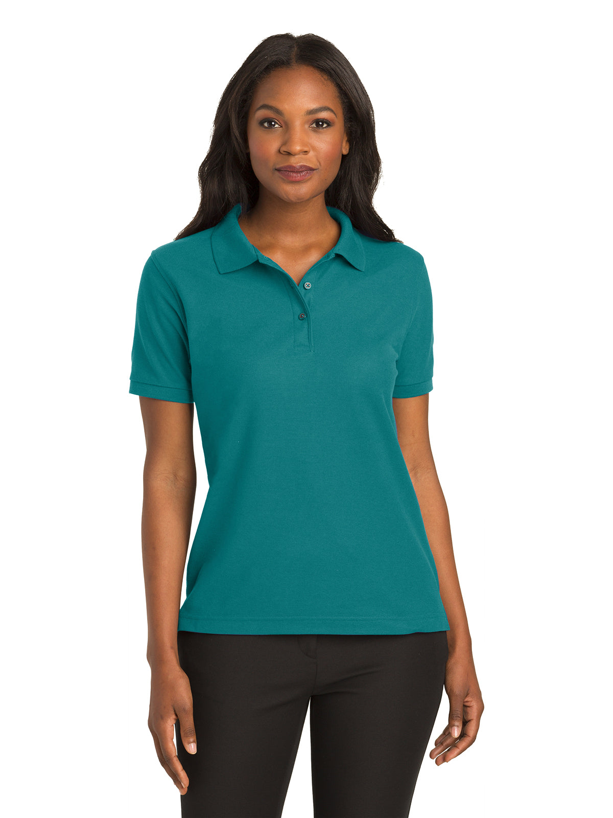 Women's Silk Touch Polo Shirt - L500 - Teal Green