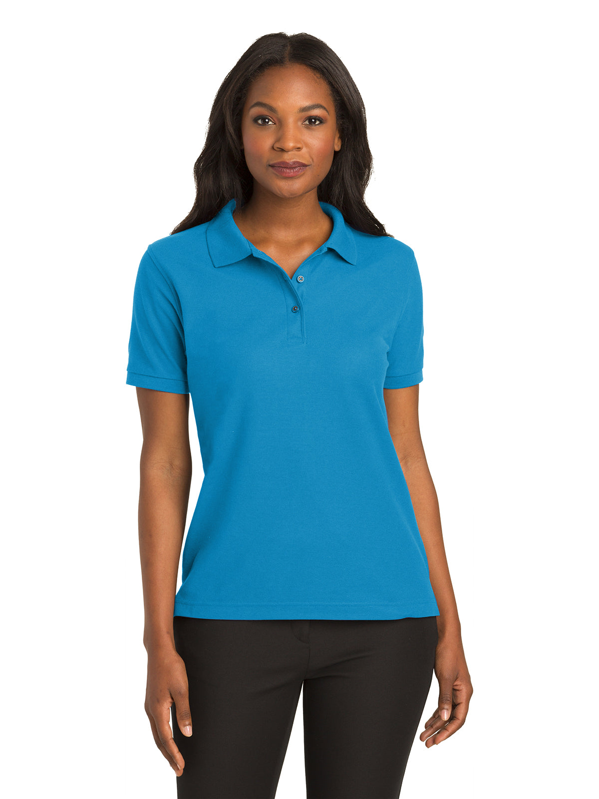 Women's Silk Touch Polo Shirt - L500 - Turquoise
