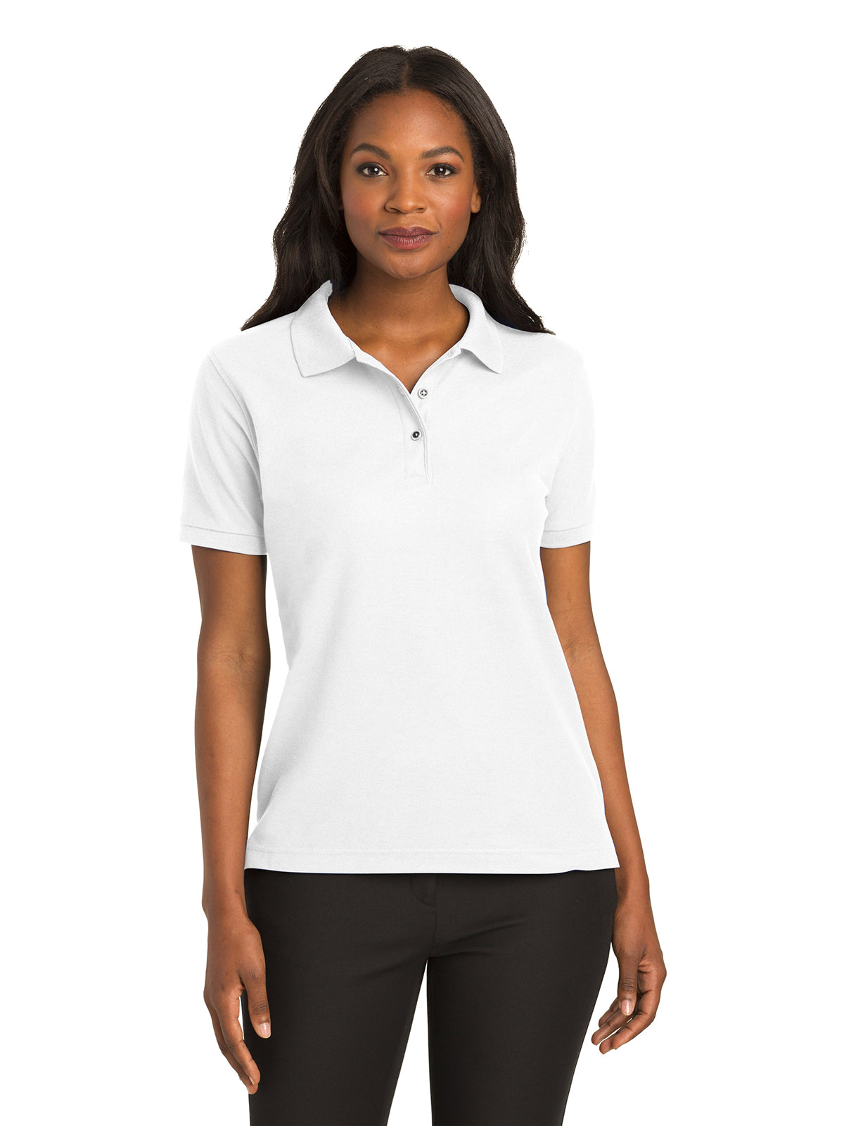 Women's Silk Touch Polo Shirt - L500 - White