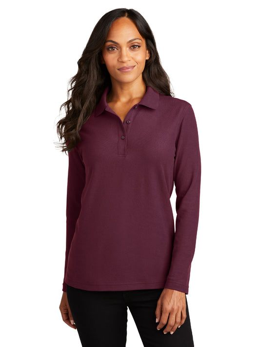 Women's Long Sleeve Polo - L500LS - Burgundy