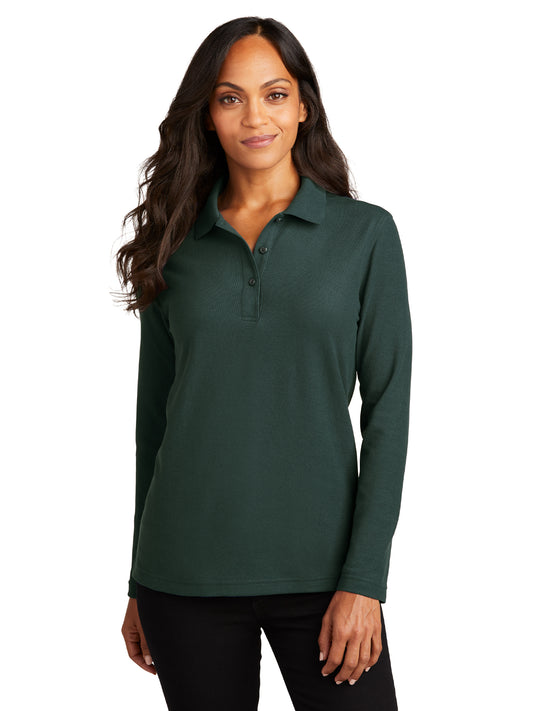 Women's Long Sleeve Polo - L500LS - Dark Green