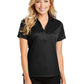 Women's Jacquard Polo  - L528 - Black