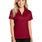 Women's Jacquard Polo  - L528 - Rich Red