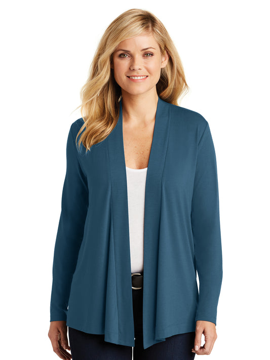 Women's Open Concept Cardigan - L5430 - Dusty Blue