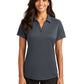 Women's Pocketless Jacquard Polo - L569 - Graphite