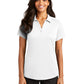 Women's Pocketless Jacquard Polo - L569 - White