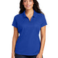 Women's Pinpoint Mesh Zip Polo Shirt - L580 - True Royal