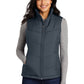 Women's Puffy Vest - L709 - Dark Slate/ Black