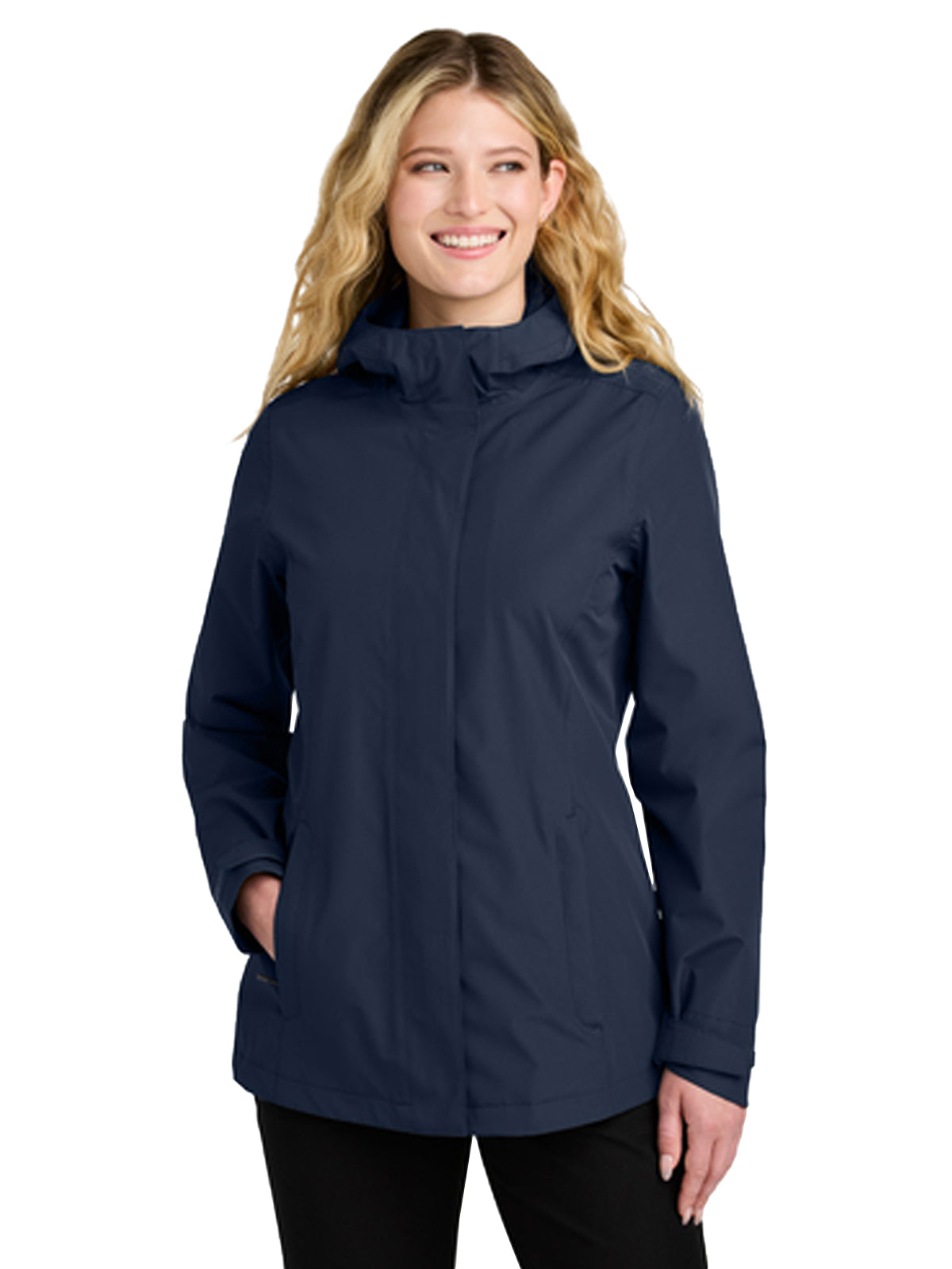 Women's 2-Pocket Rain Jacket - L714 - True Navy