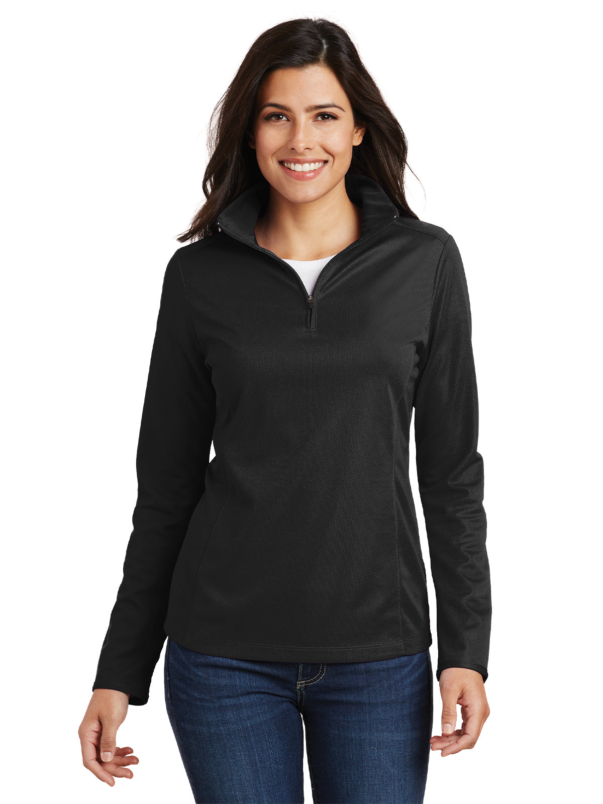 Women's Pinpoint Mesh Half-Zip Pullover