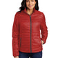 Women's Packable Puffy Jacket - L850 - Fire Red/Graphite