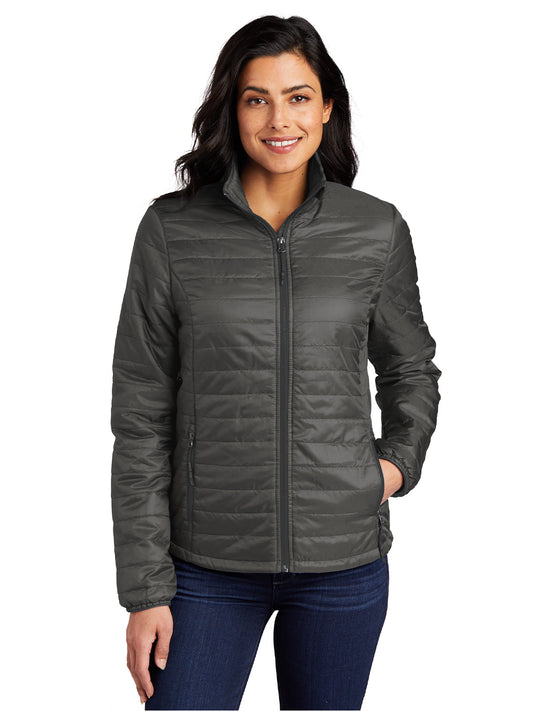 Women's Packable Puffy Jacket - L850 - Sterling Grey/Graphite
