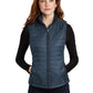 Women's Packable Puffy Vest - L851 - Regatta Blue/ River Blue Navy