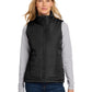 Women's Two-Pocket Puffer Vest - L853 - Deep Black