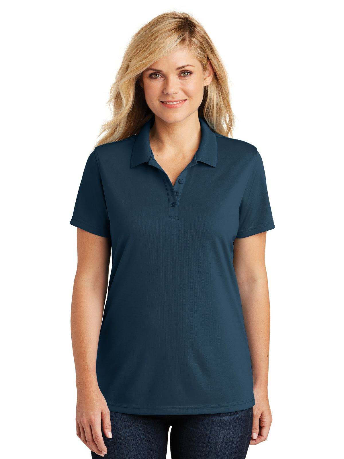 Women's Dry Zone Polo - LK110 - River Blue Navy