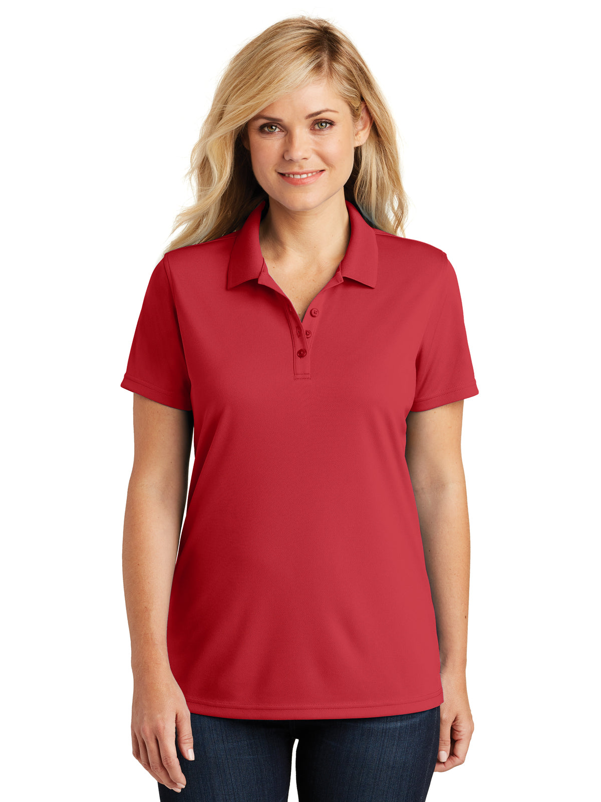Women's Dry Zone Polo - LK110 - Rich Red