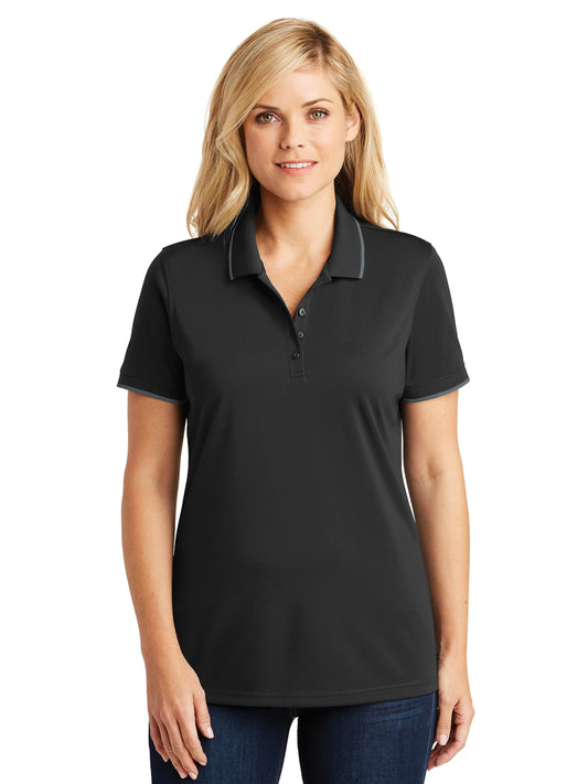 Women's Dry Zone Polo - LK111 - Deep Black/Graphite