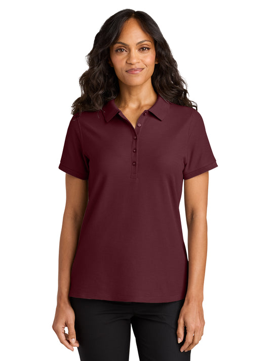 Women's Pocketless Wearever Signature Polo - LK200 - Burgundy