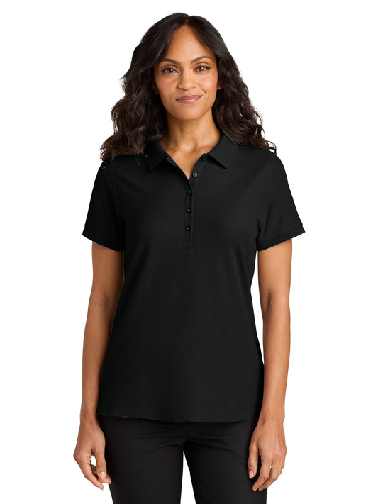 Women's Pocketless Wearever Signature Polo - LK200 - Deep Black