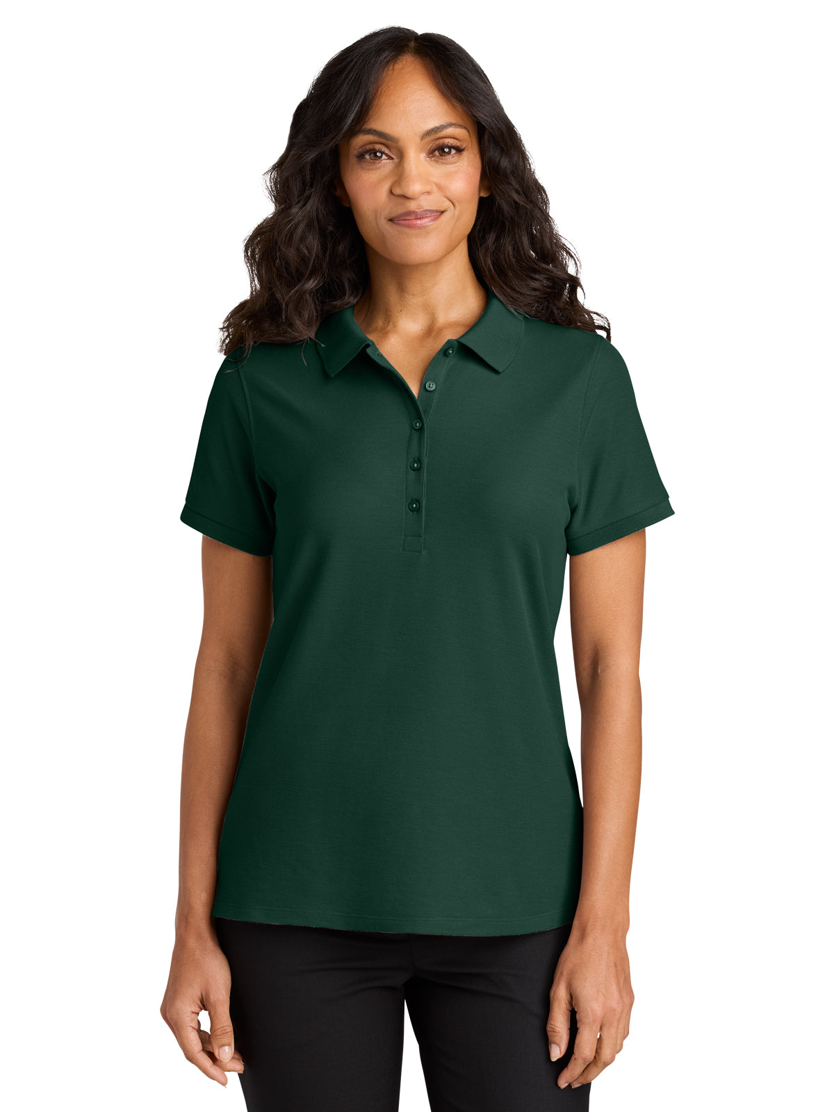 Women's Pocketless Wearever Signature Polo - LK200 - Dark Green