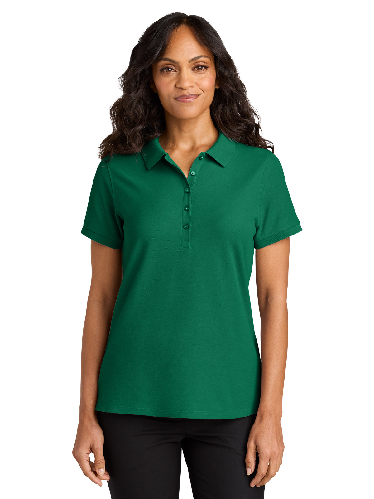 Women's Pocketless Wearever Signature Polo - LK200 - Kelly Green