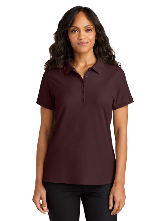 Women's Pocketless Wearever Signature Polo - LK200 - Maroon
