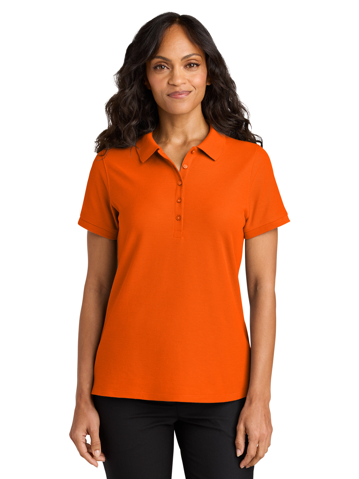 Women's Pocketless Wearever Signature Polo - LK200 - Neon Orange