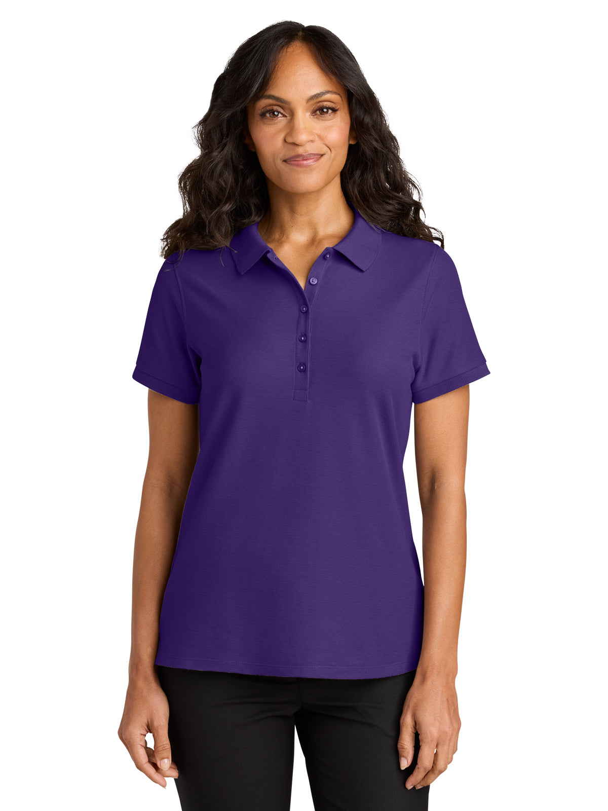Women's Pocketless Wearever Signature Polo - LK200 - Prism Purple