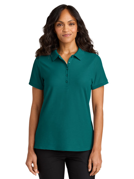 Women's Pocketless Wearever Signature Polo - LK200 - Teal Green