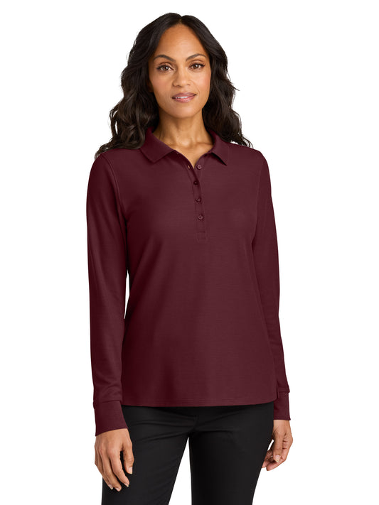 Women’s Wearever Signature Pique Long Sleeve Polo - LK200LS - Burgundy