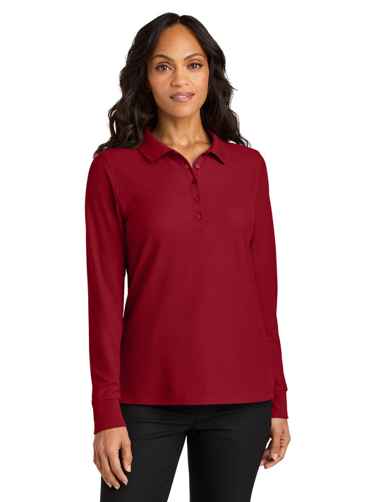 Women’s Wearever Signature Pique Long Sleeve Polo - LK200LS - Rich Red