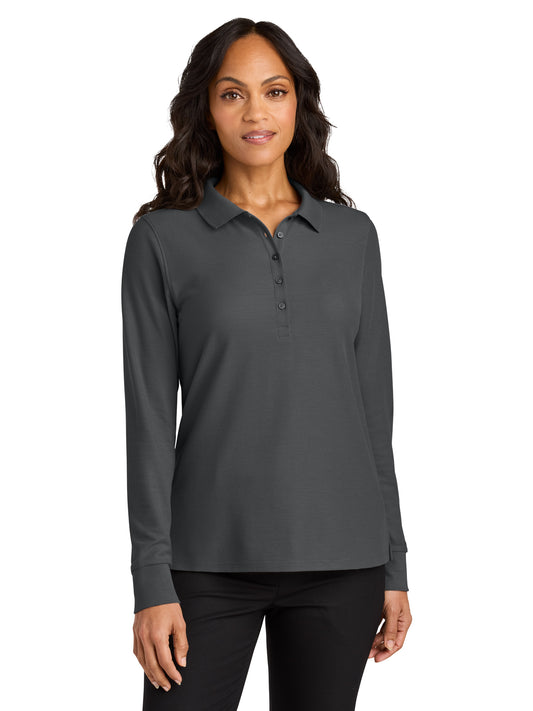 Women’s Wearever Signature Pique Long Sleeve Polo - LK200LS - Storm Grey