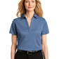 Women's Heathered Silk Touch Performance Polo - LK542 - Moonlight Blue Heather