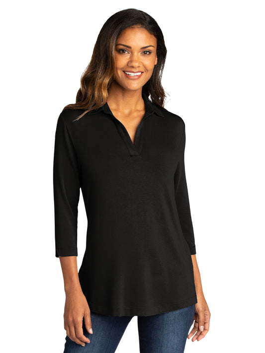 Women's Luxe Knit Tunic - LK5601 - Deep Black