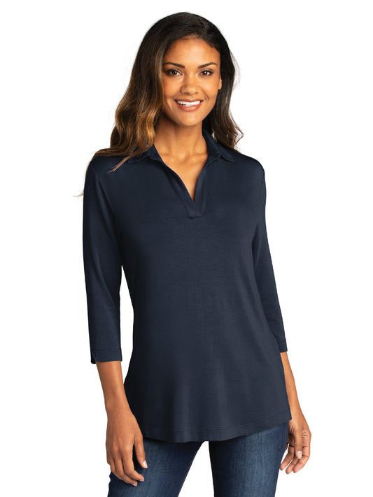 Women's Luxe Knit Tunic - LK5601 - River Blue Navy
