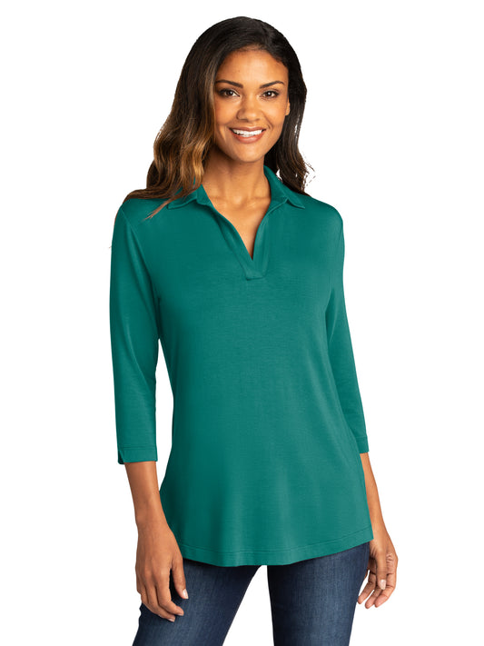 Women's Luxe Knit Tunic - LK5601 - Teal Green