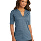 Women's Heather Open Neck Top