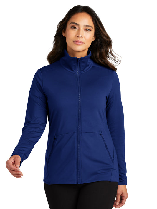 Women's Stretch Fleece Jacket - LK595 - Royal