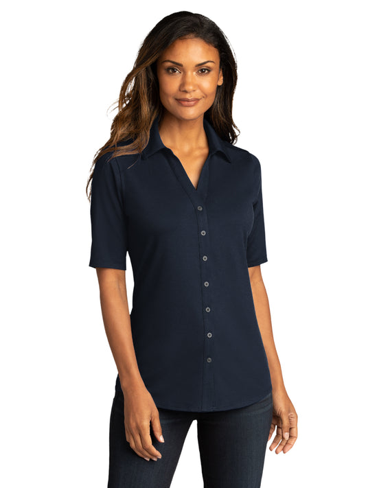 Women's City Stretch Top - LK682 - River Blue Navy