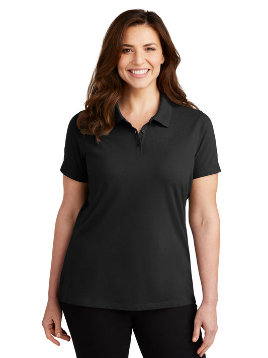 Women's EZCotton Polo Shirt - LK8000 - Black