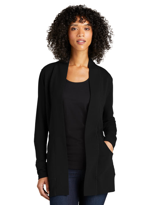 Women's Microterry Cardigan - LK825 - Deep Black