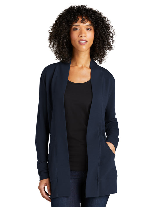 Women's Microterry Cardigan - LK825 - River Blue Navy