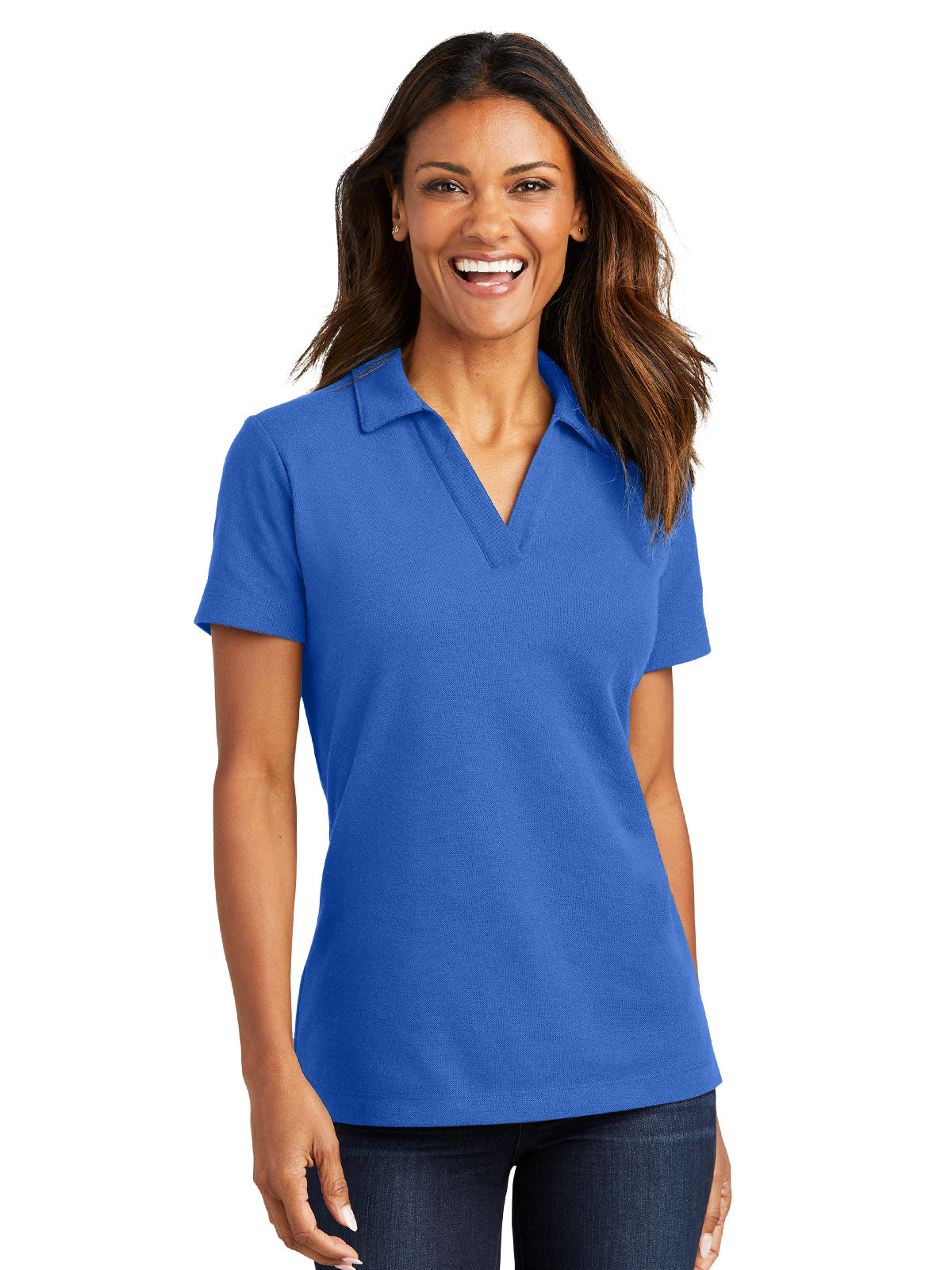 Women's Pique Polo - LK867 - True Blue