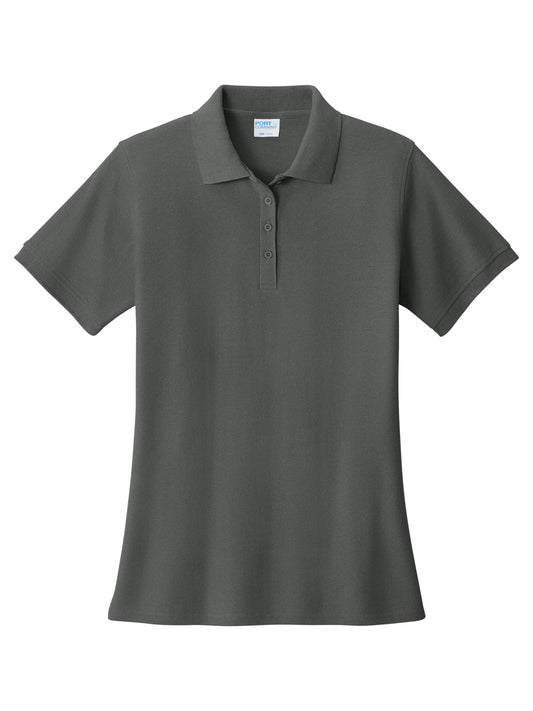 Women's Pocketless Core Blend Pique Polo - LKP155 - Charcoal