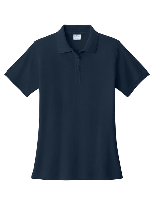 Women's Pocketless Core Blend Pique Polo - LKP155 - Deep Navy