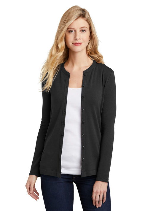 Women's Concept Stretch Button-Front Cardigan - LM1008 - Black